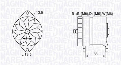 MAGNETI MARELLI 063536895380 -  Генератор
